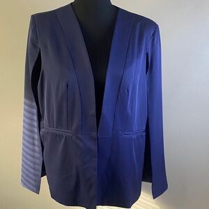 She In Elegant Women's Blue Cape Blazer Sz L